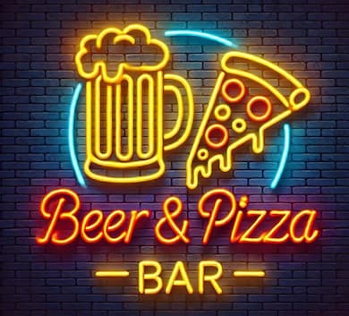 Beer pizza bar